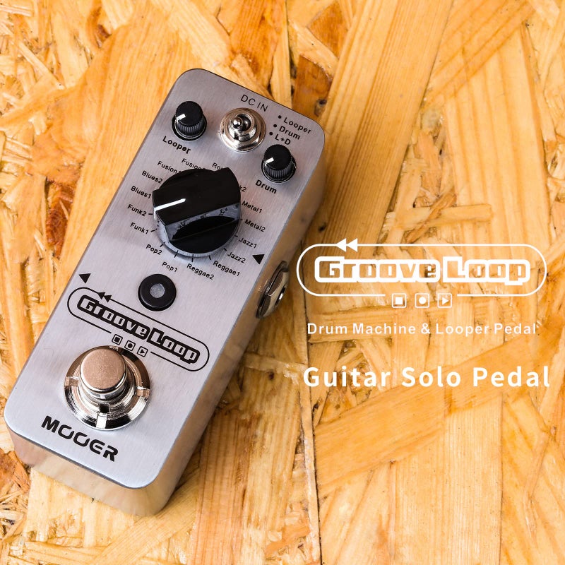 MOOER Groove Loop drum machine with 20 minute finder, 16 different drum grooves, 3 modes, play tempo for loop, record, practice with micro loop drum pedal, mini guitar jamming tool - Image 5